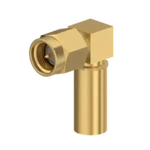 HUBER+SUHNER Type 16 SMA Right-Angle Cable Plug (Male), 50 Ω, 18 GHz