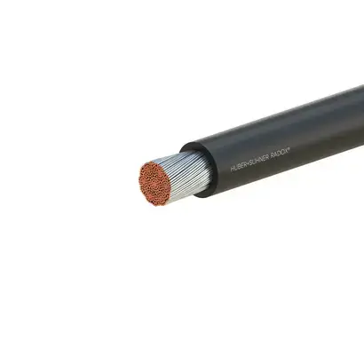 HUBER+SUHNER RADOX RXL 155 Single-Core Cable, 10 mm², Black, -55 °C to +155 °C